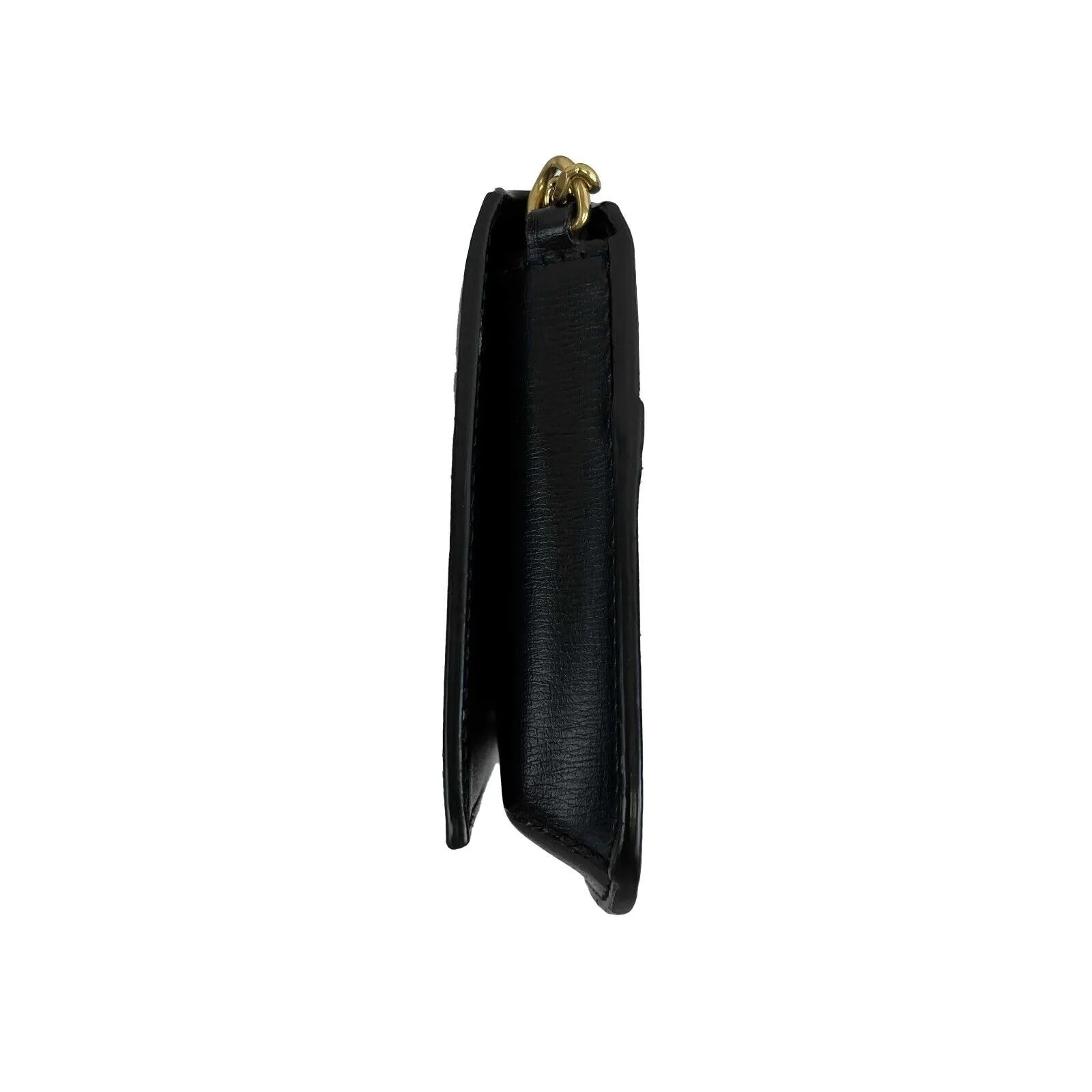 Saint Laurent Monogram Phone Crossbody Shoulder Black Gold Handbag Excellebt