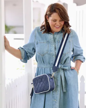 Sally Bag - Quilted Navy