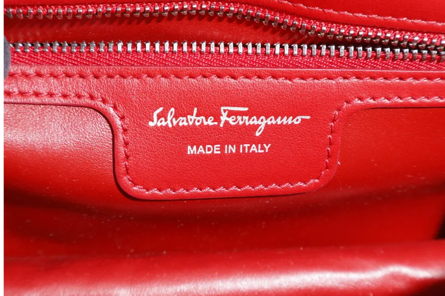 SALVATORE FERRAGAMO 21H248 VELVET RED QUILTED GANCINI CROSSBODY BAG WITH DUST COVER