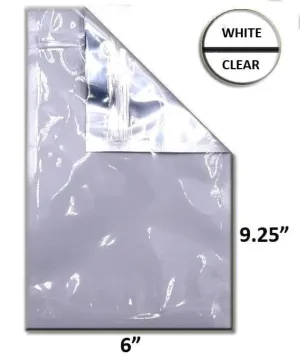 SAMPLE of Mylar Bag White/Clear - 1 Oz - 28 Grams 6 x 9.25" - (1 Count SAMPLE)