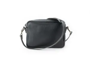 SARAH LEATHER CROSSBODY - LARGE - BLACK