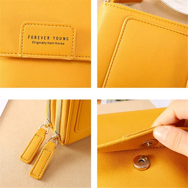 Screen Touch Multiple Compartment Card Slot Crossbody Phone Holder Mini Bag