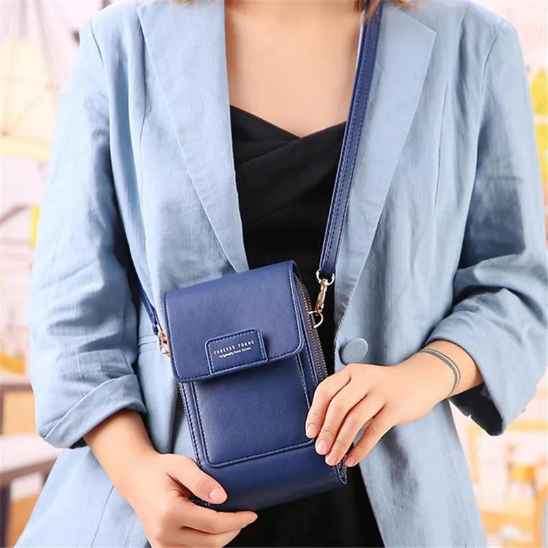 Screen Touch Multiple Compartment Card Slot Crossbody Phone Holder Mini Bag