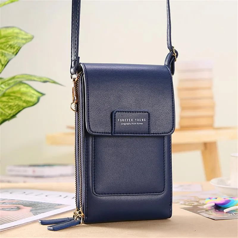 Screen Touch Multiple Compartment Card Slot Crossbody Phone Holder Mini Bag