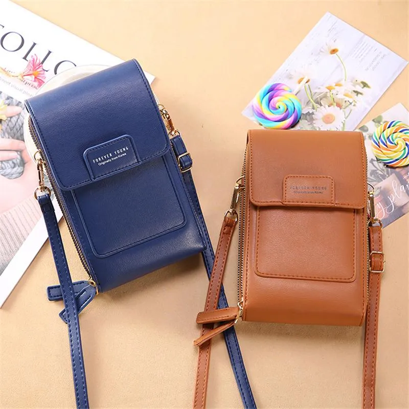 Screen Touch Multiple Compartment Card Slot Crossbody Phone Holder Mini Bag