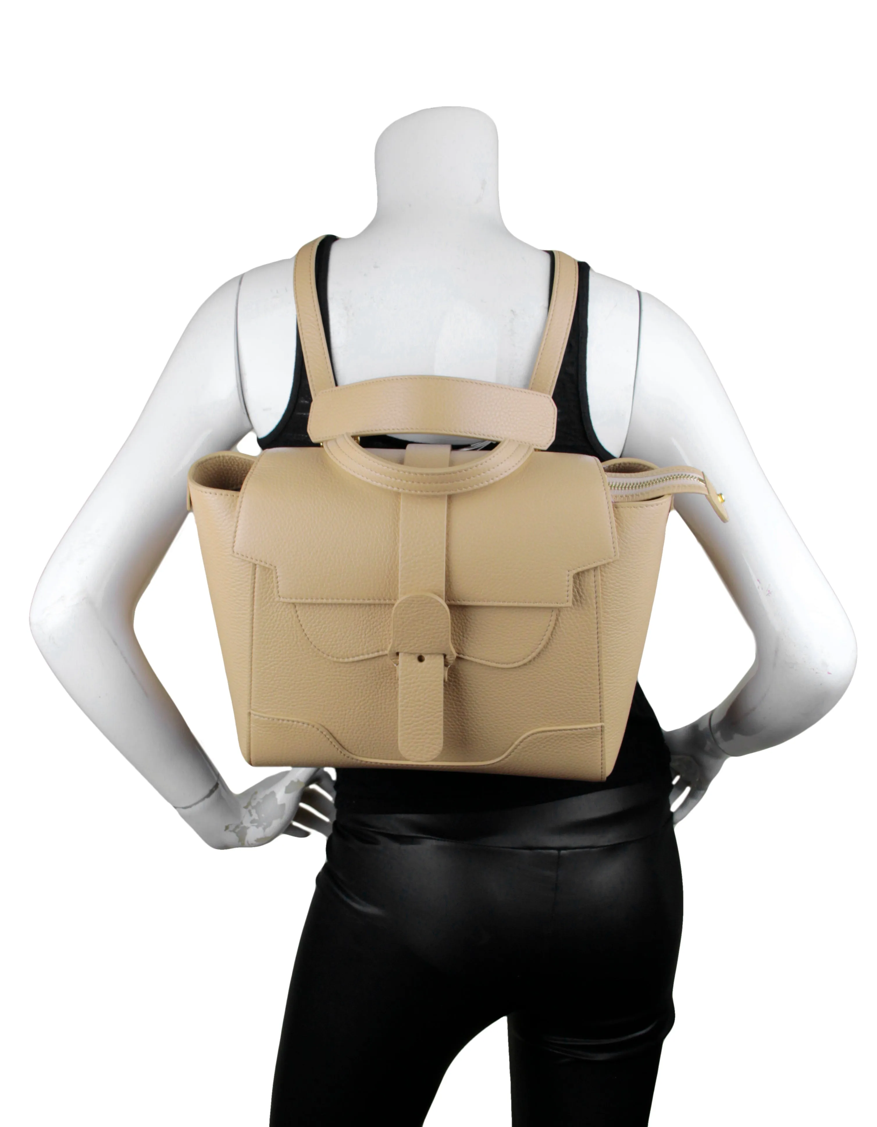 Senreve NWT Dolce Leather Butterscotch Midi Maestra Convertible Backpack Bag