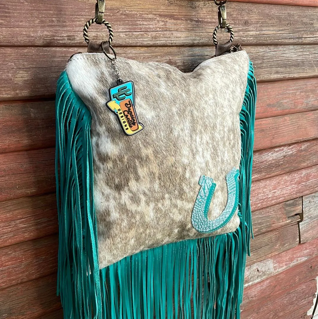 Shania - Dapple w/ Turquoise Sand Croc Horse Shoe