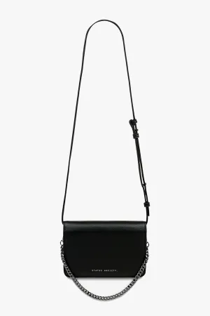 She Burns Black Leather Crossbody Bag
