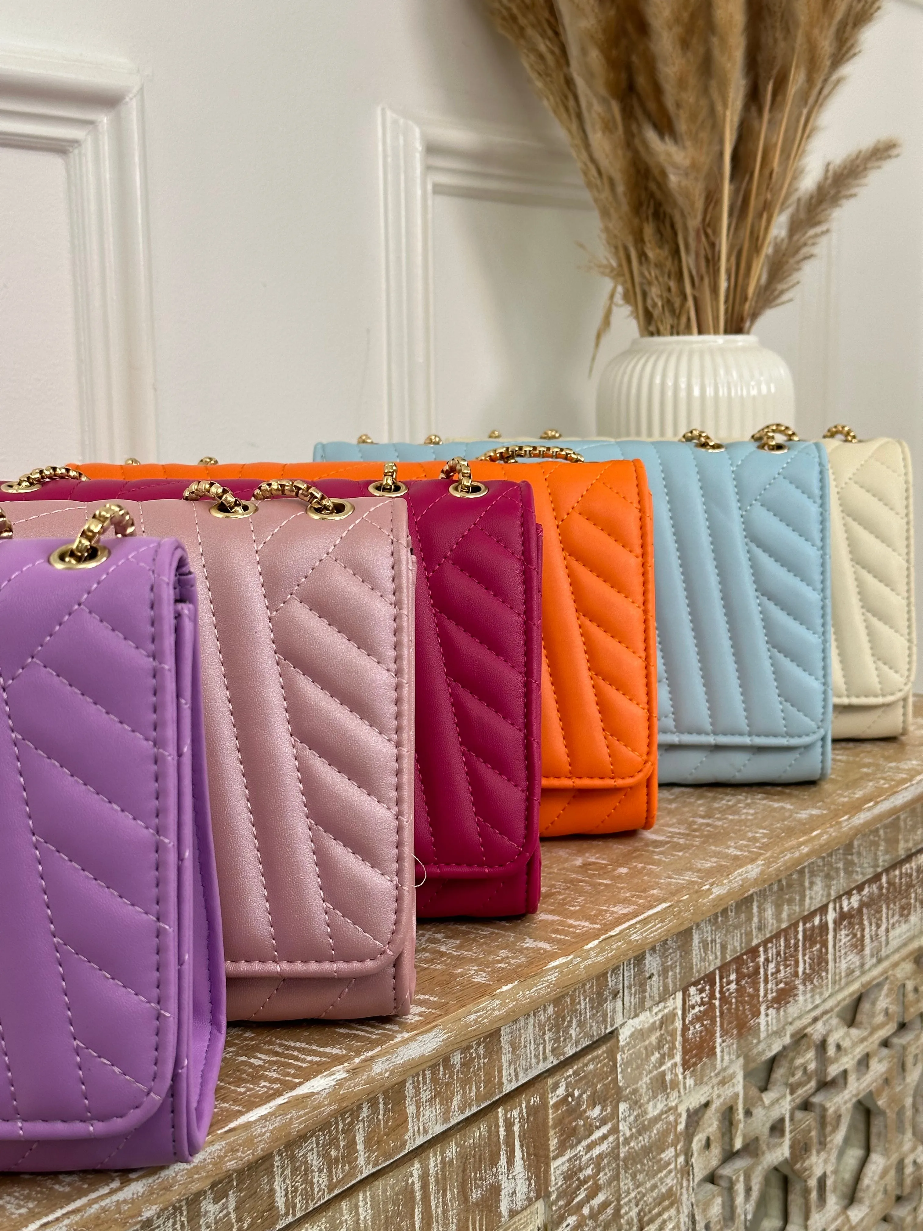 Sia Pink Quilted Bag