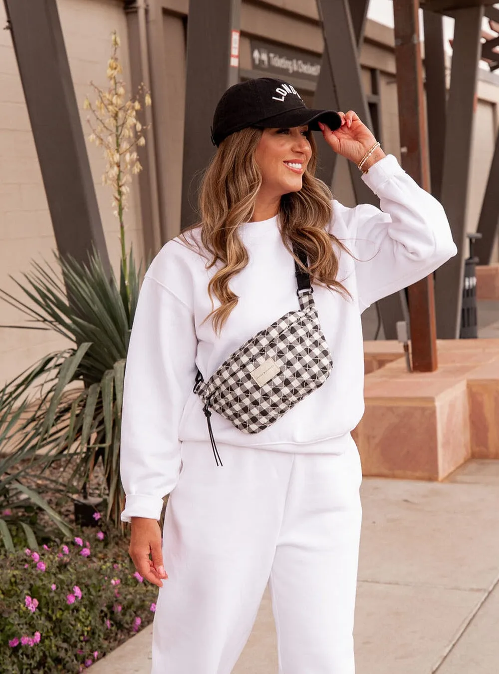 Sidekick Quilted Black Gingham