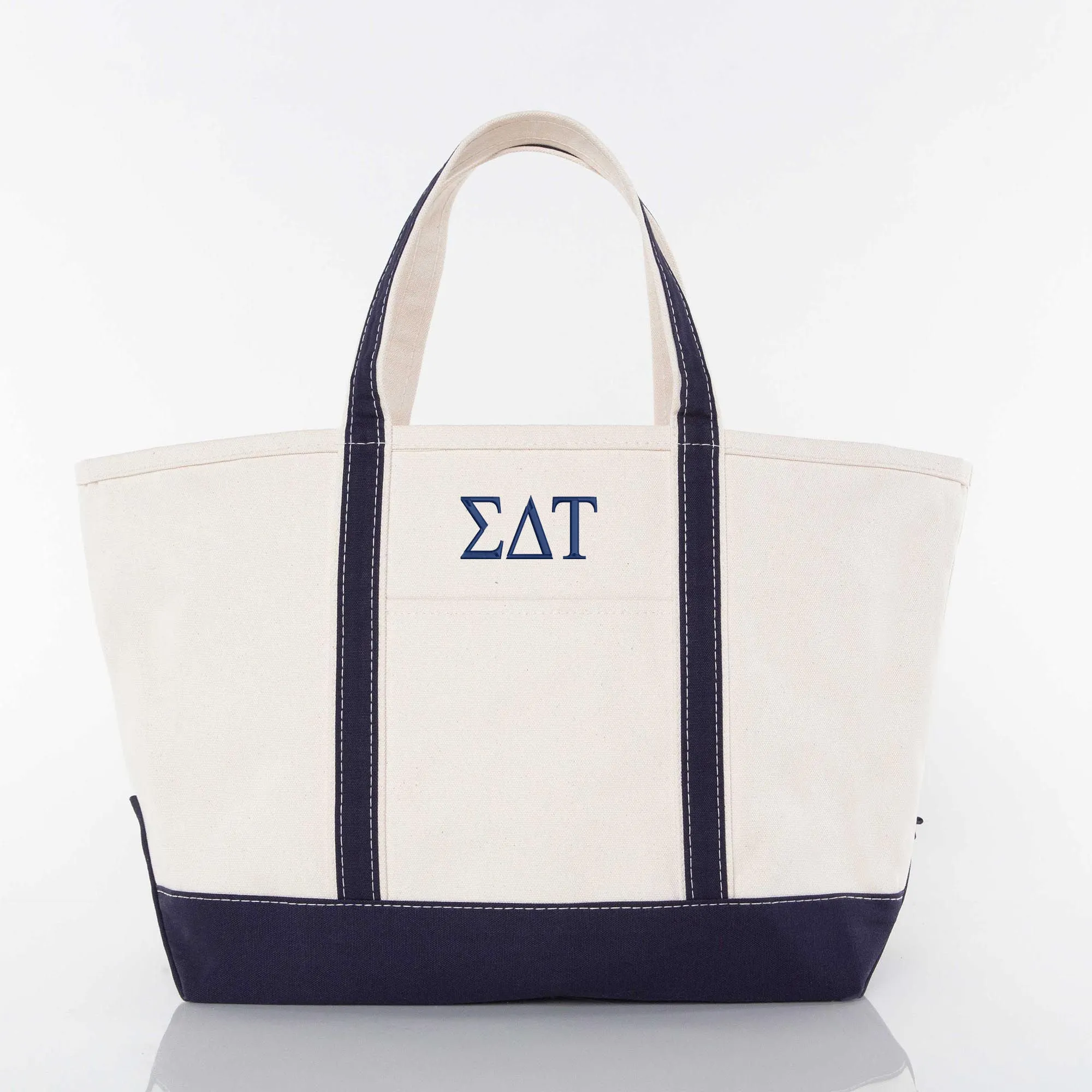 Sigma Delta Tau Large Canvas Boat Tote