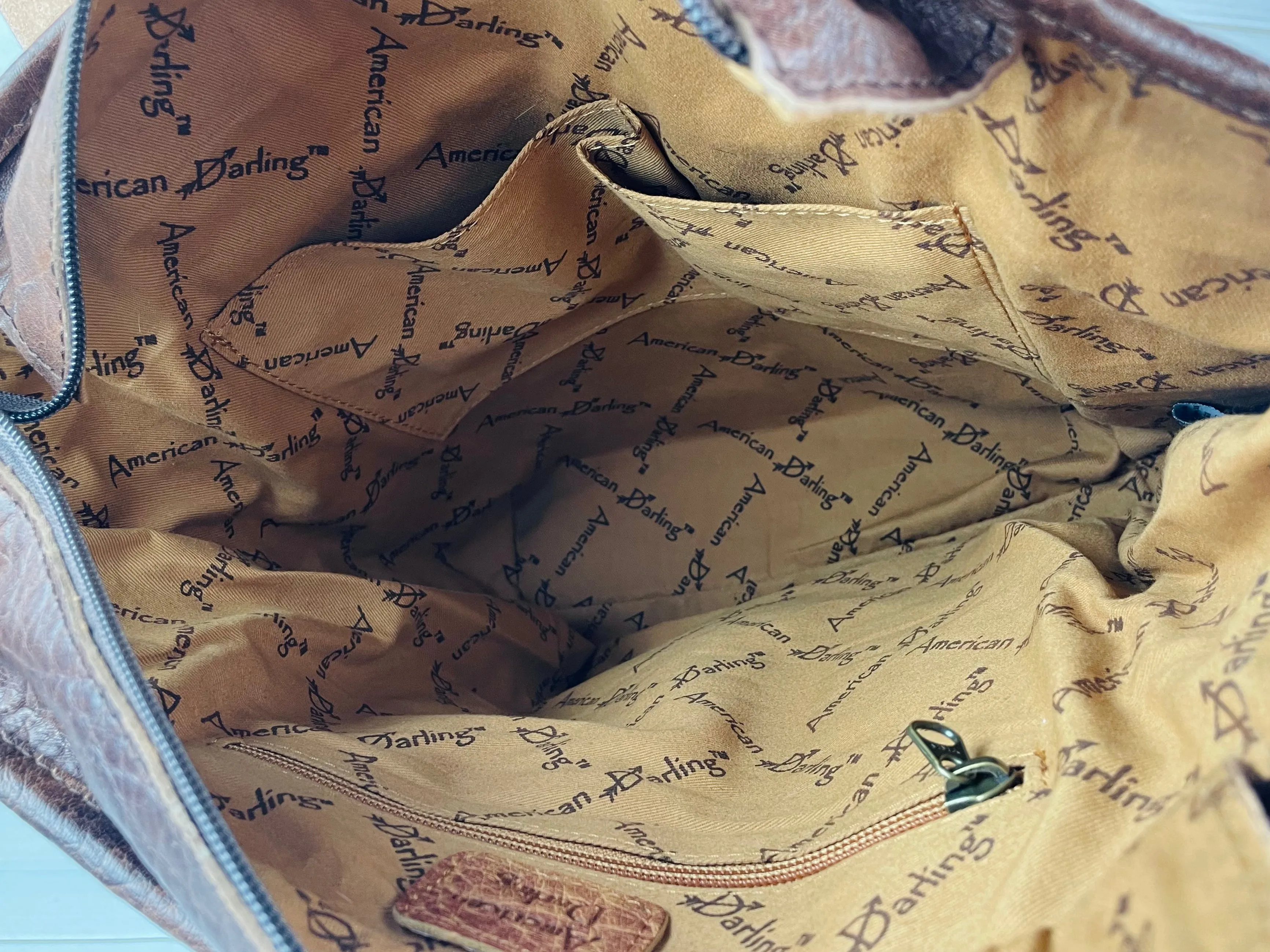 Silver Concho Cowhide Tote with Tooled Leather Straps