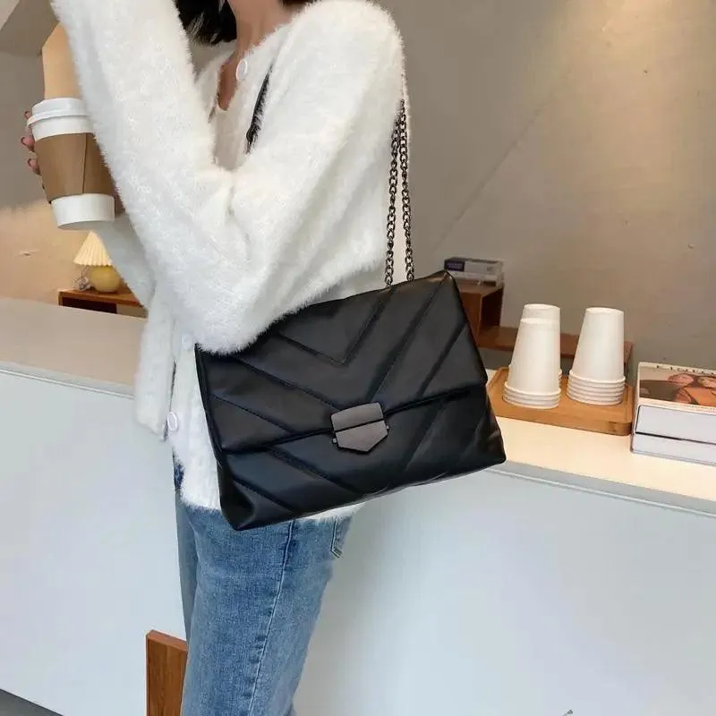 Sizzling Embroidery Thread Small PU Leather Crossbody Bags For Women And Girls Trending Female Shoulder Handbags