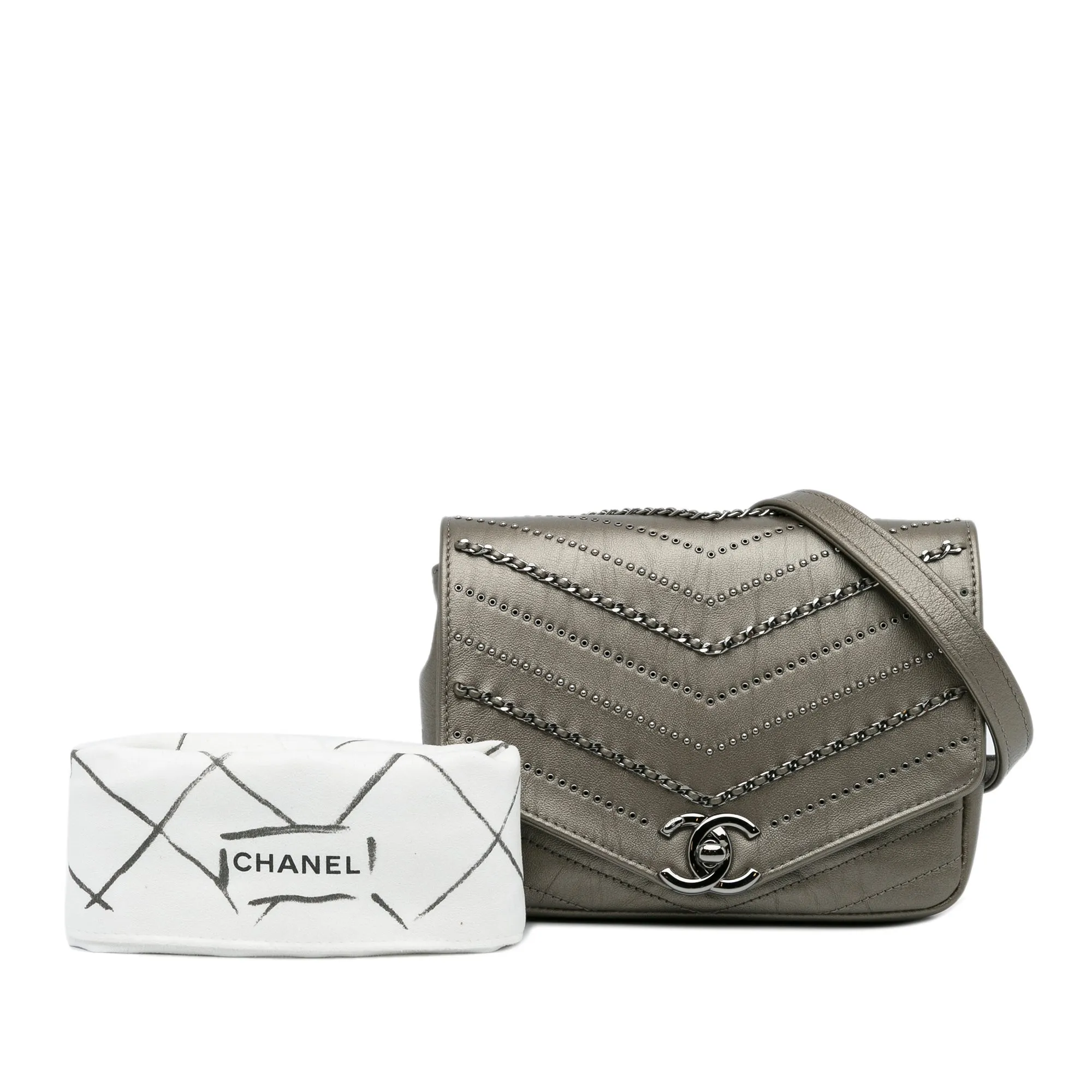Small Chevron Data Center Envelope Flap Bag