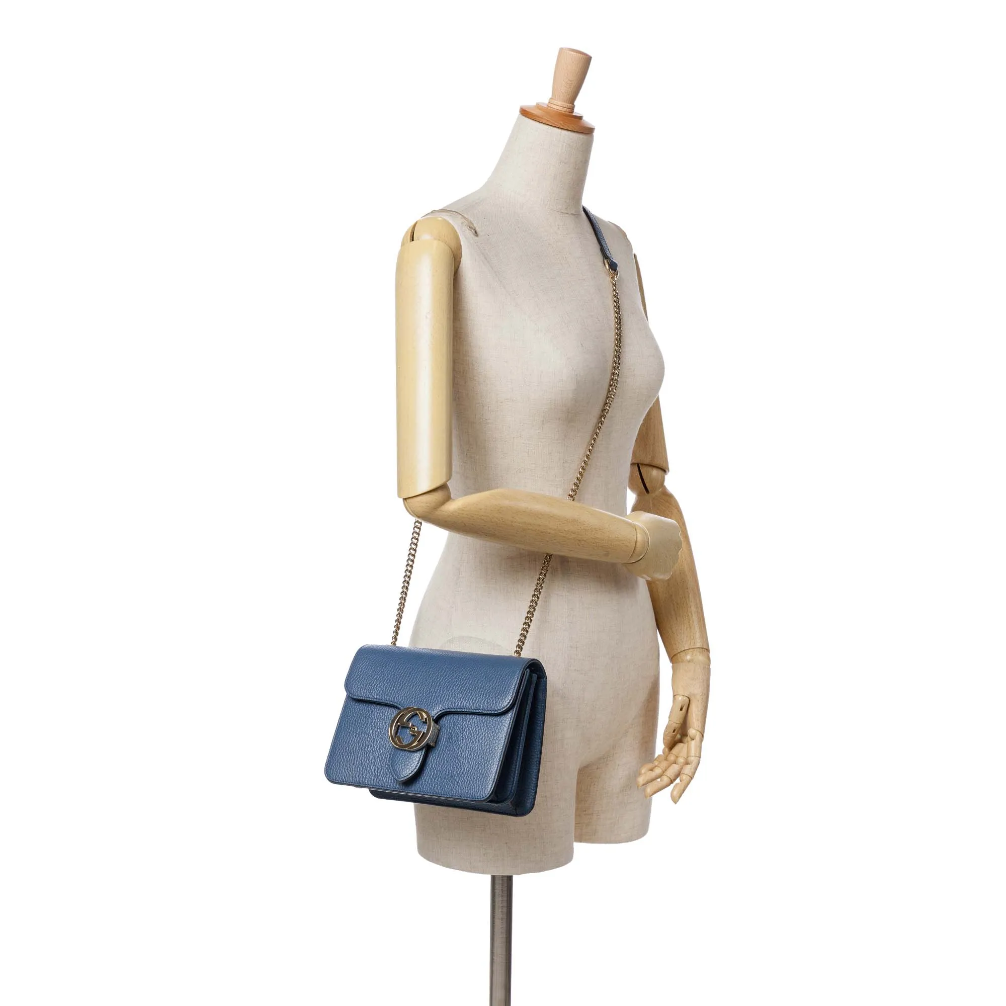 Small Dollar Calfskin Interlocking G Crossbody