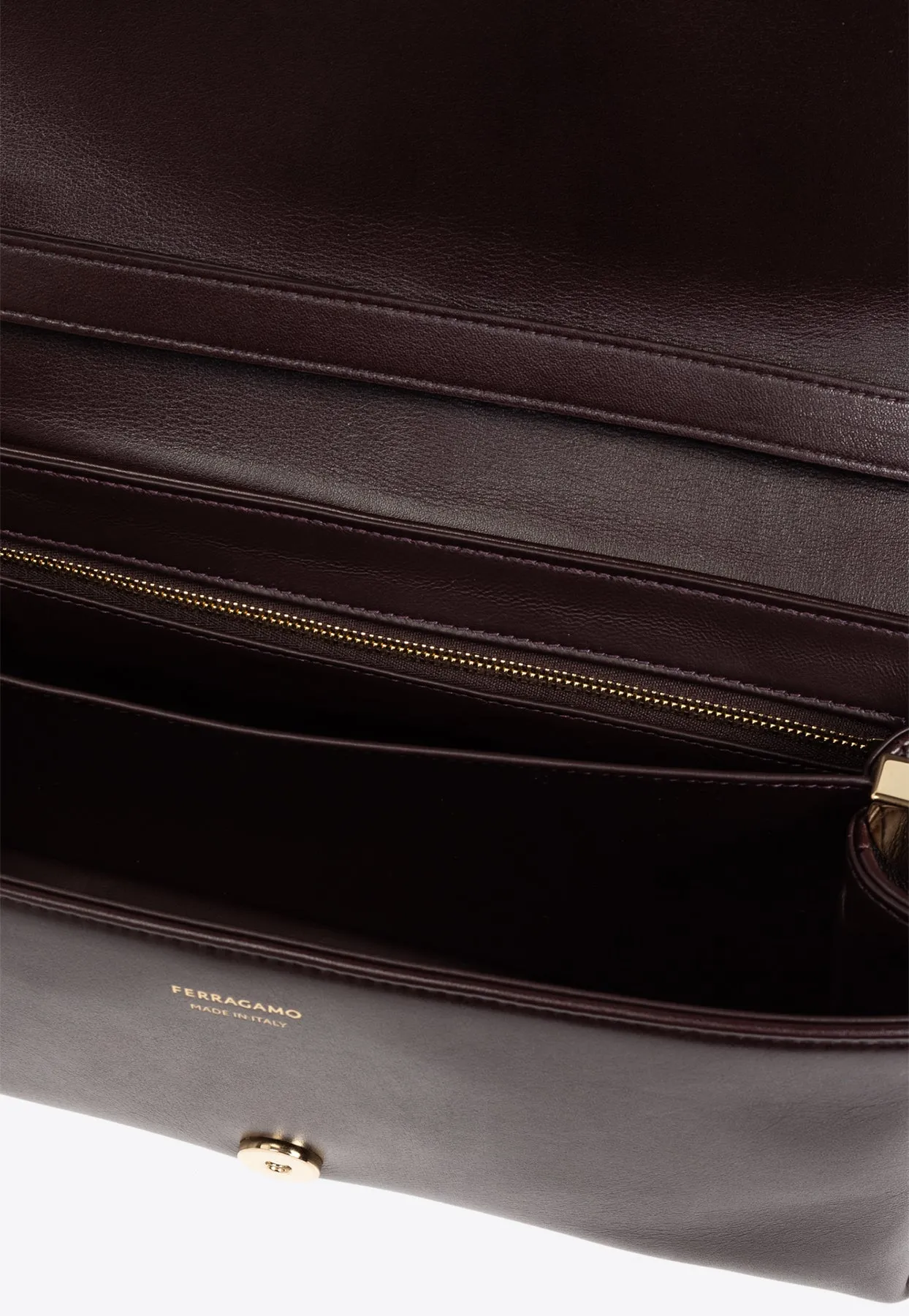 Small Front-Flap Leather Crossbody Bag
