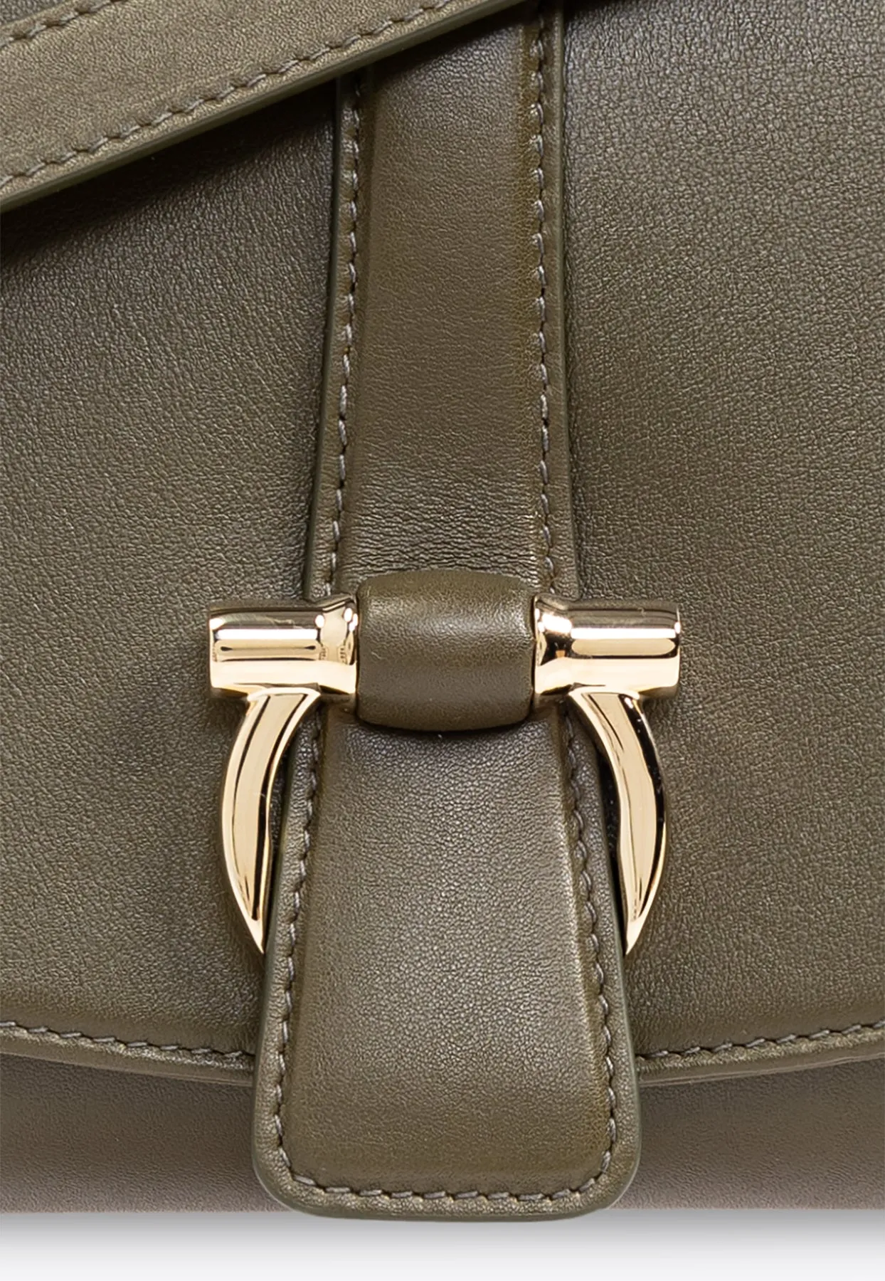 Small Front-Flap Leather Crossbody Bag