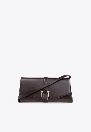 Small Front-Flap Leather Crossbody Bag