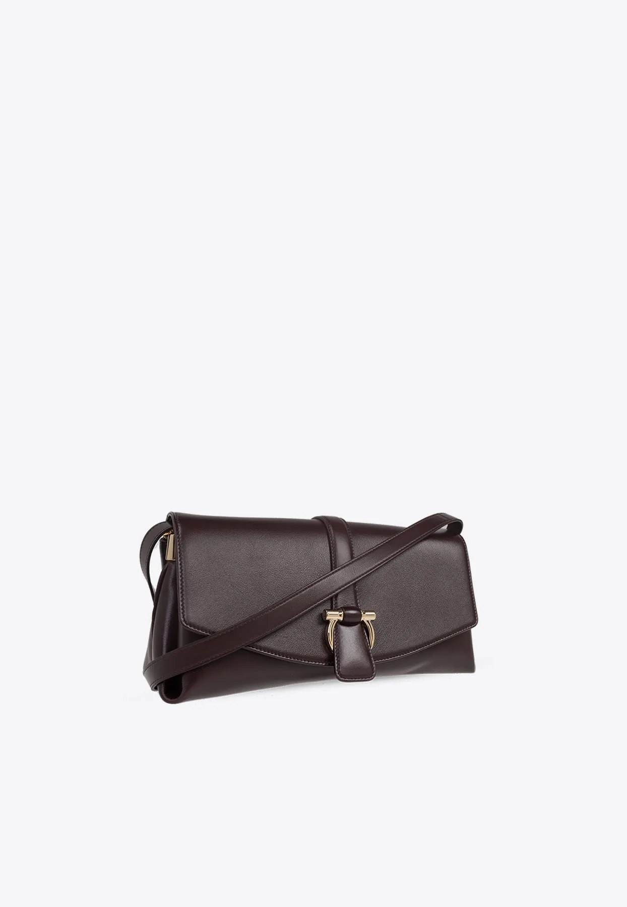 Small Front-Flap Leather Crossbody Bag