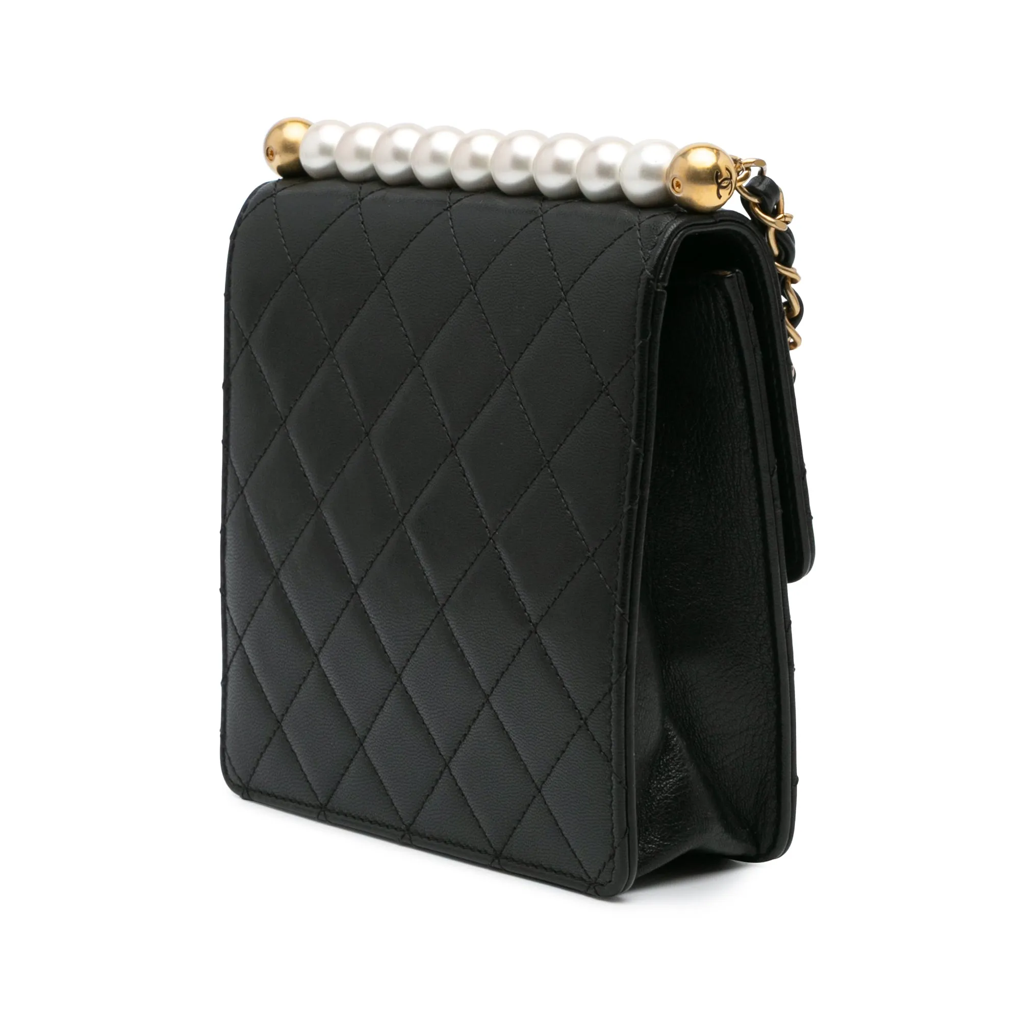 Small Lambskin Chic Pearls Flap