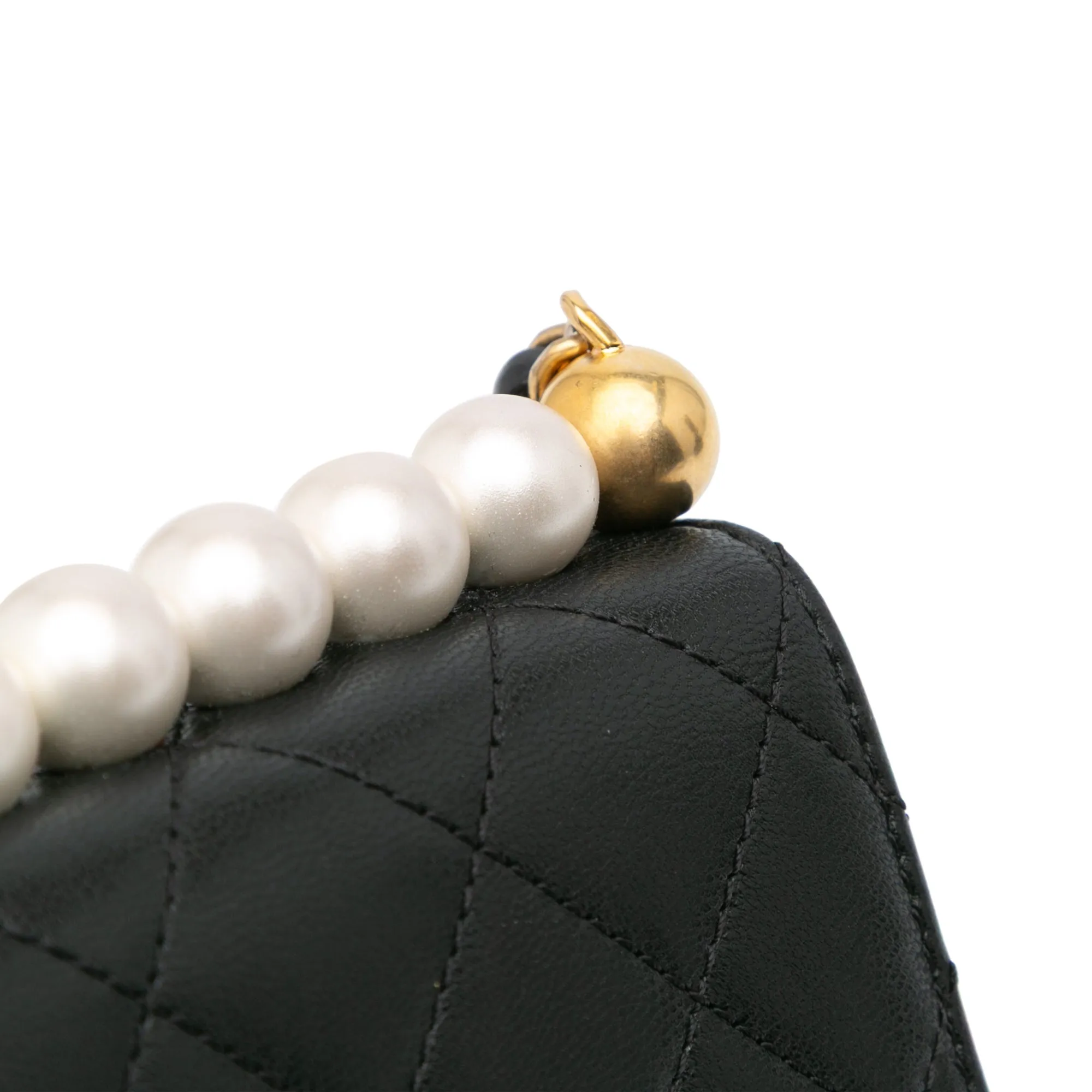 Small Lambskin Chic Pearls Flap