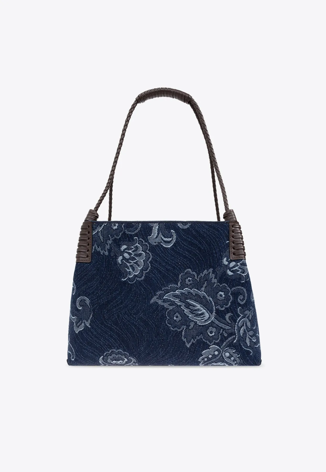 Small Libra Jacquard Denim Tote Bag