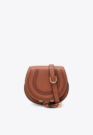 Small Marcie Hammered Leather Saddle Bag