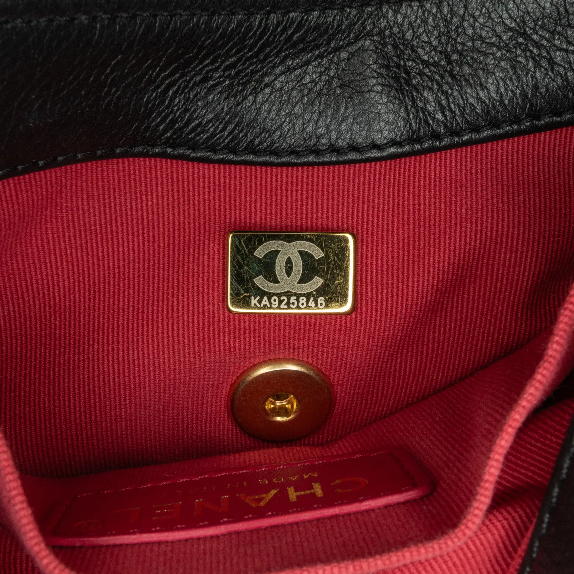 Small Quilted Calfskin Framing Chain Flap
