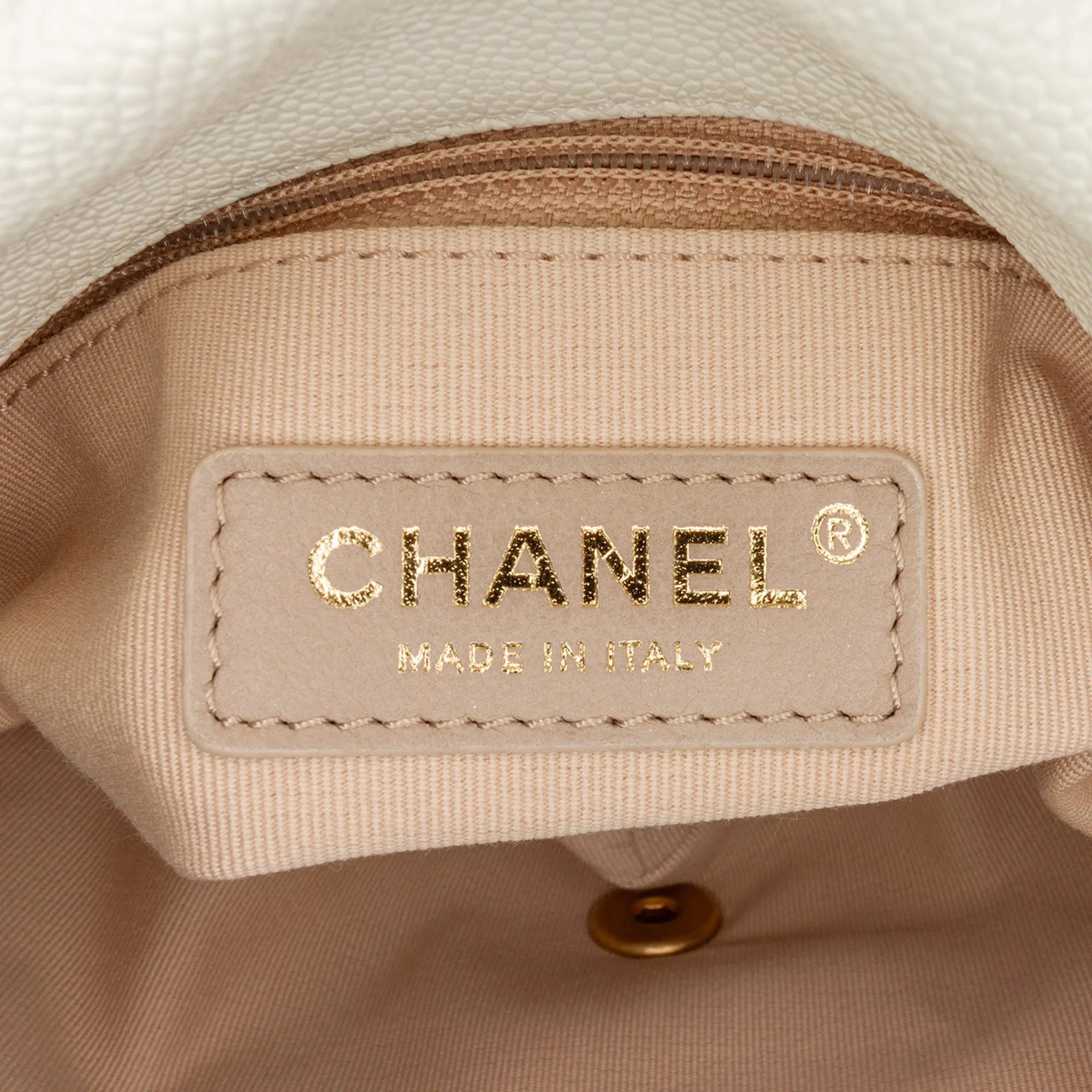 Small Quilted Caviar Chain Melody Flap