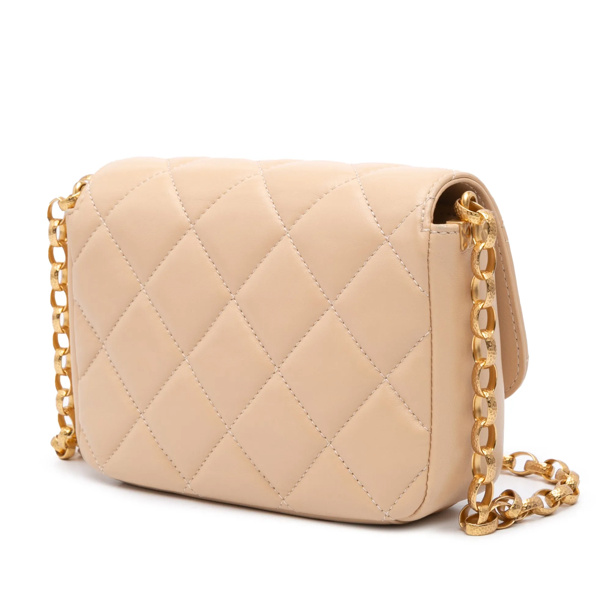Small Quilted Lambskin CC Coin Flap