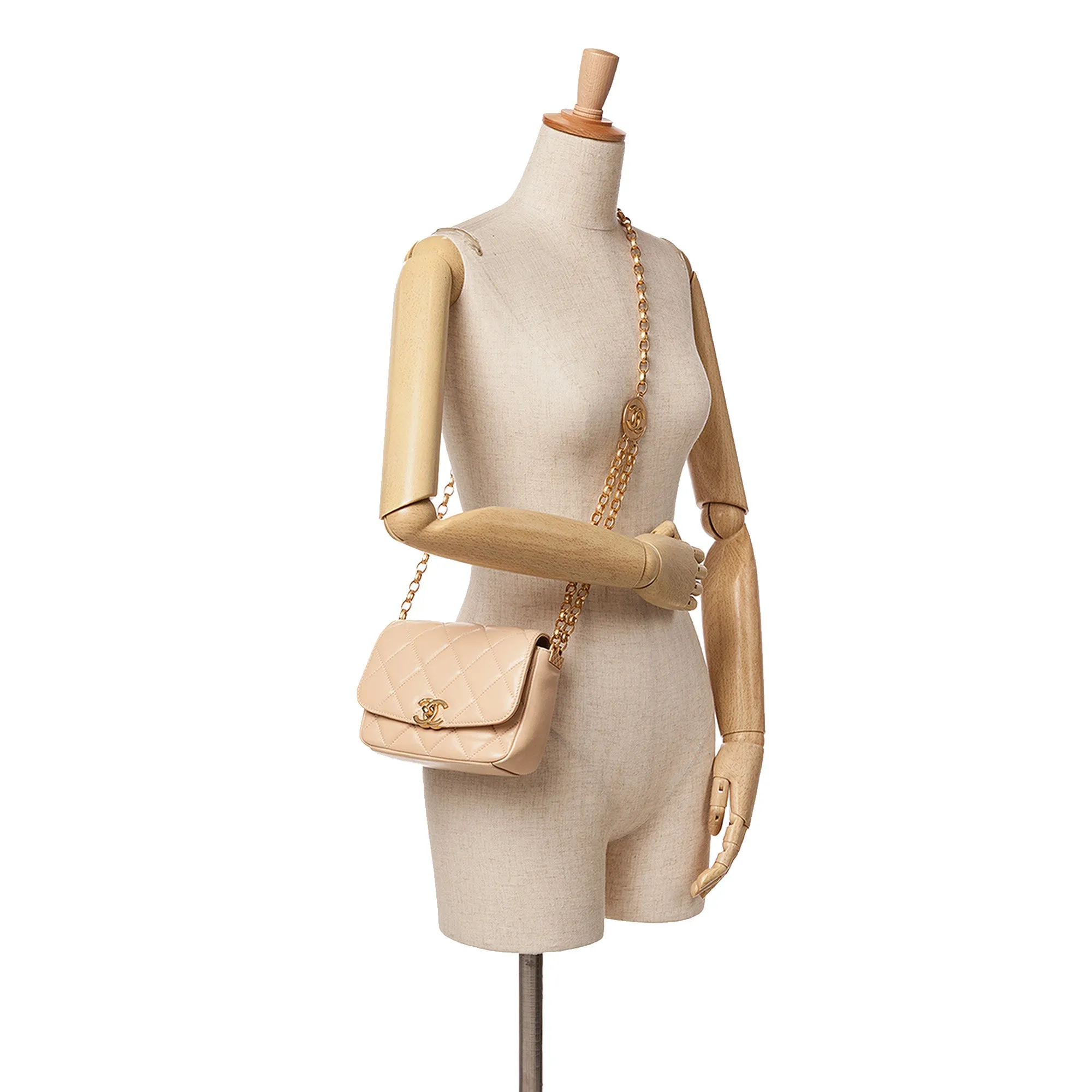 Small Quilted Lambskin CC Coin Flap