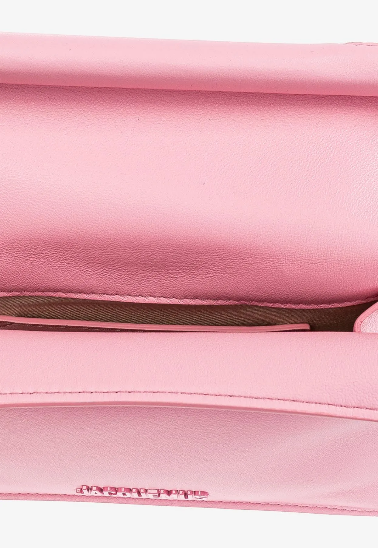 Small Rond Carré Leather Clutch Bag