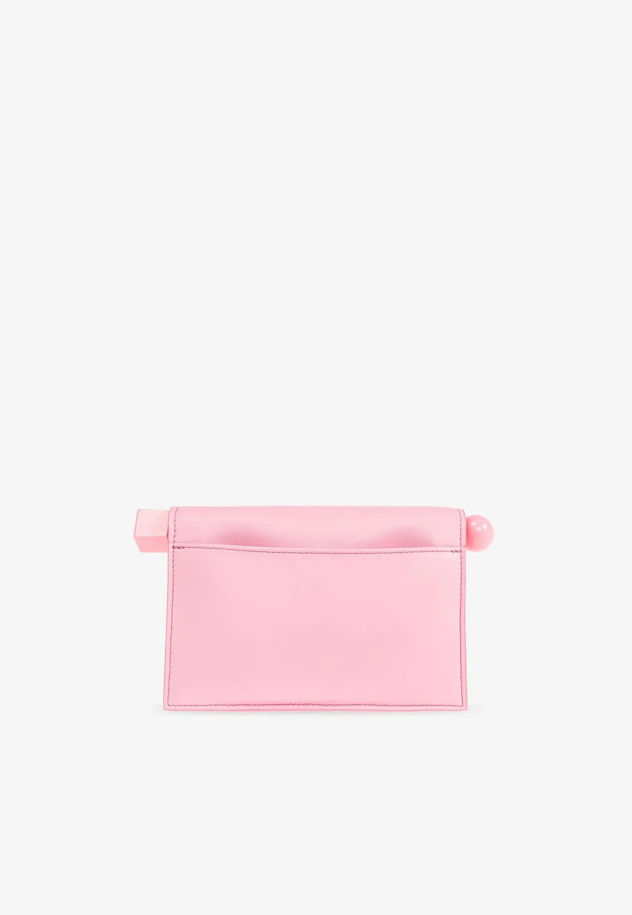 Small Rond Carré Leather Clutch Bag