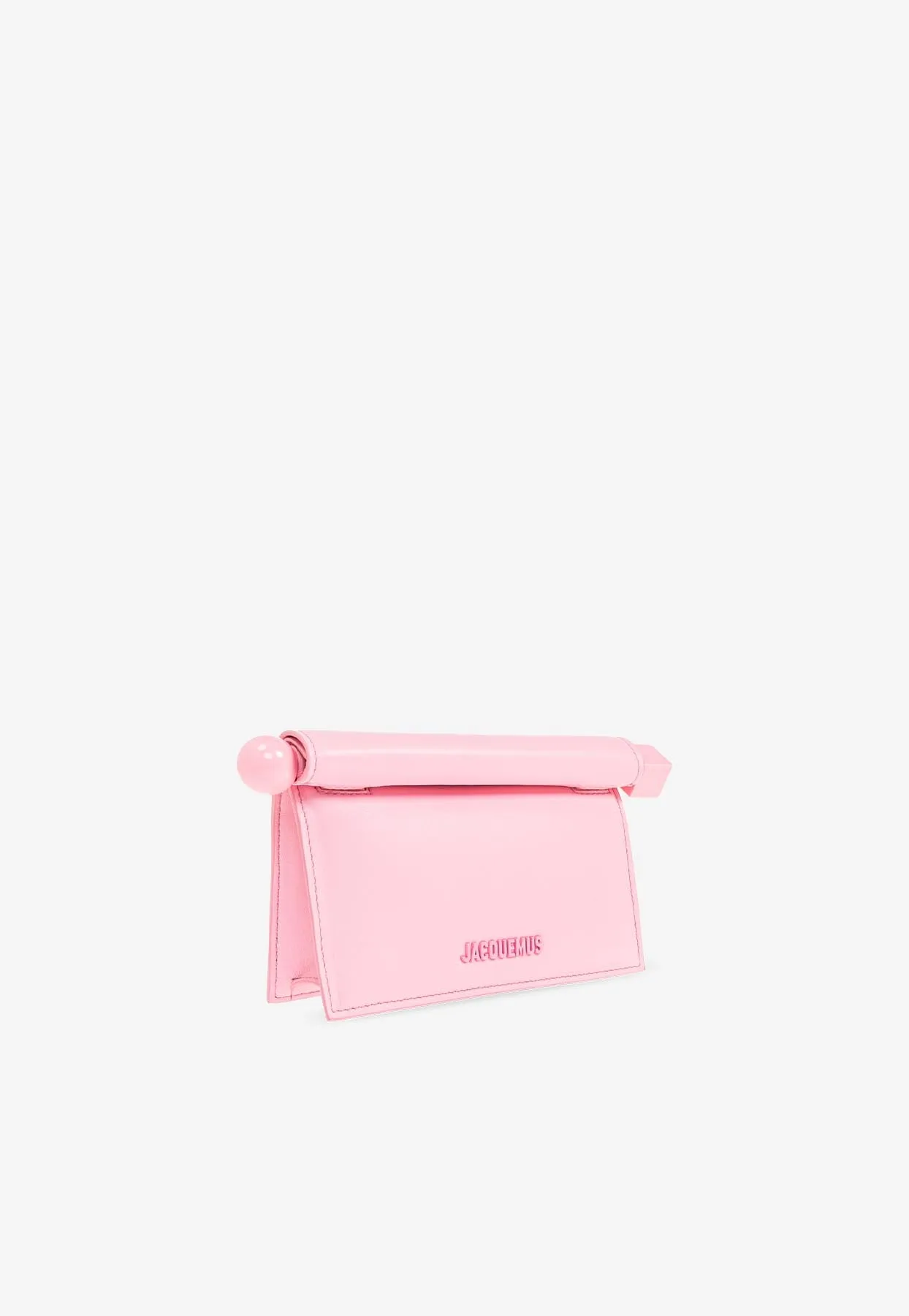 Small Rond Carré Leather Clutch Bag