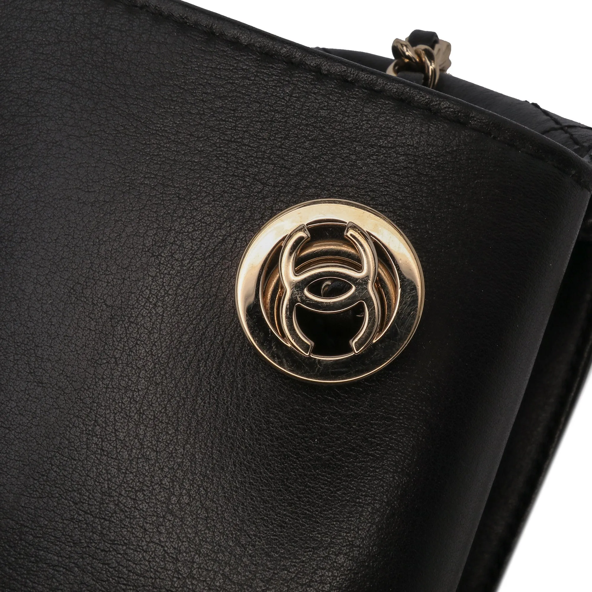 Small Stitched Calfskin Covered CC Flap
