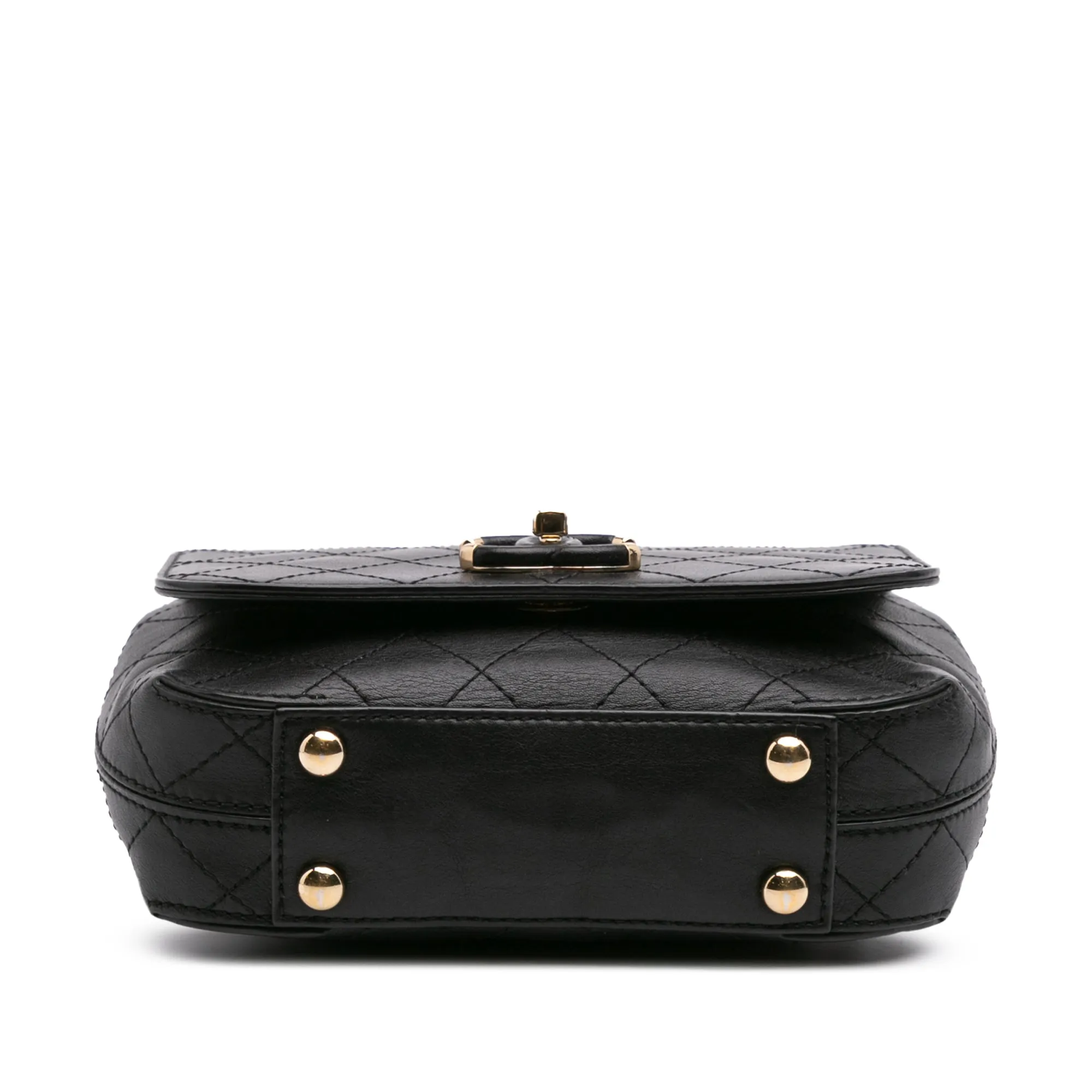 Small Stitched Calfskin Covered CC Flap