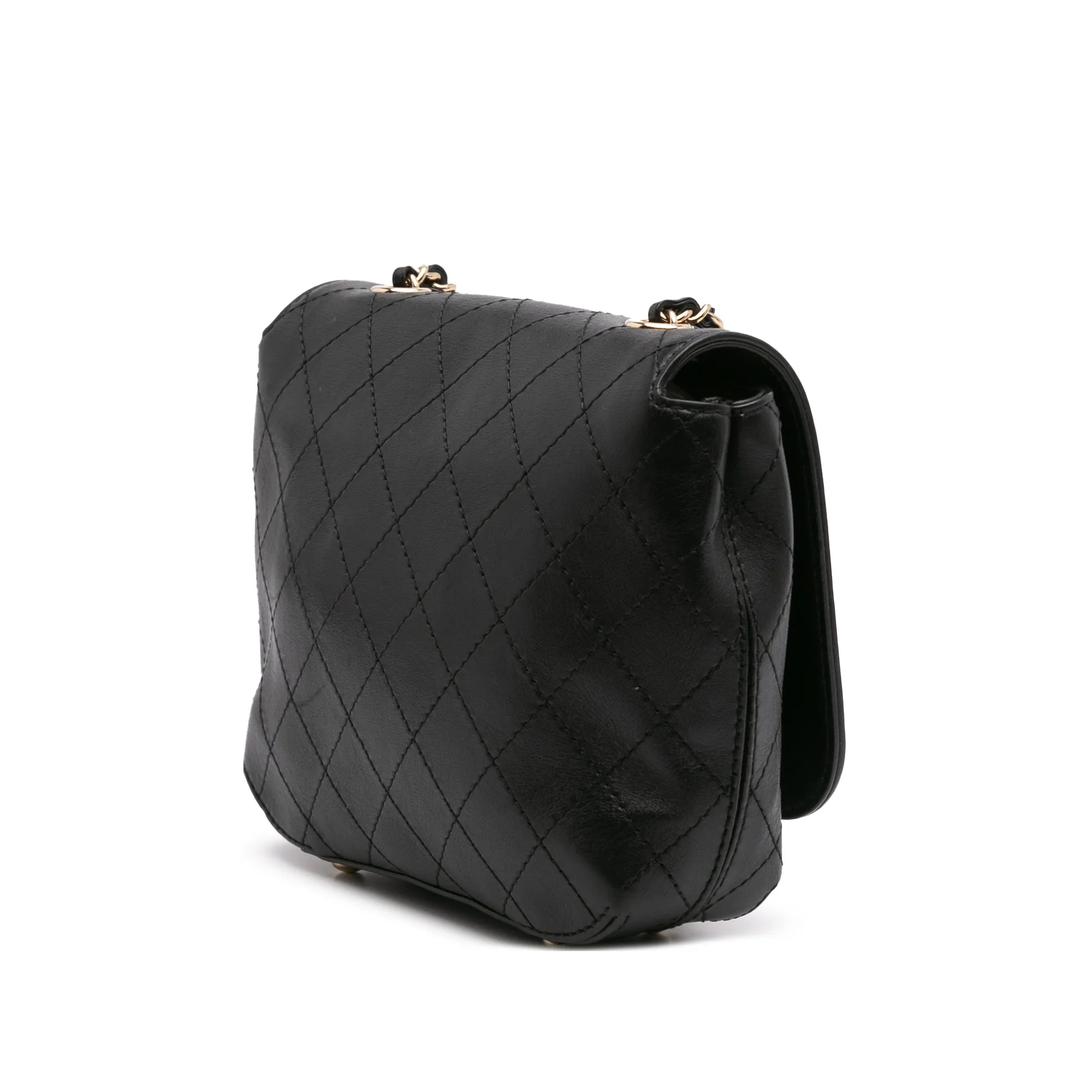Small Stitched Calfskin Covered CC Flap