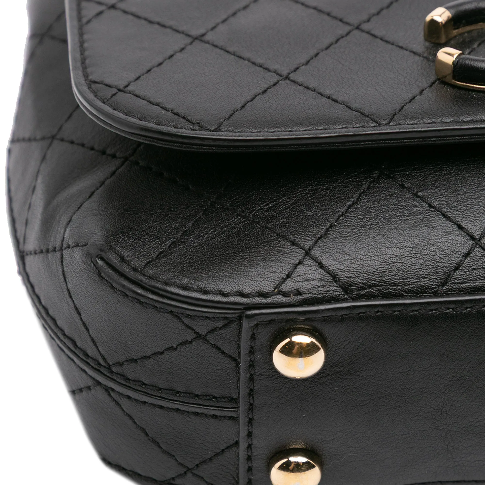 Small Stitched Calfskin Covered CC Flap