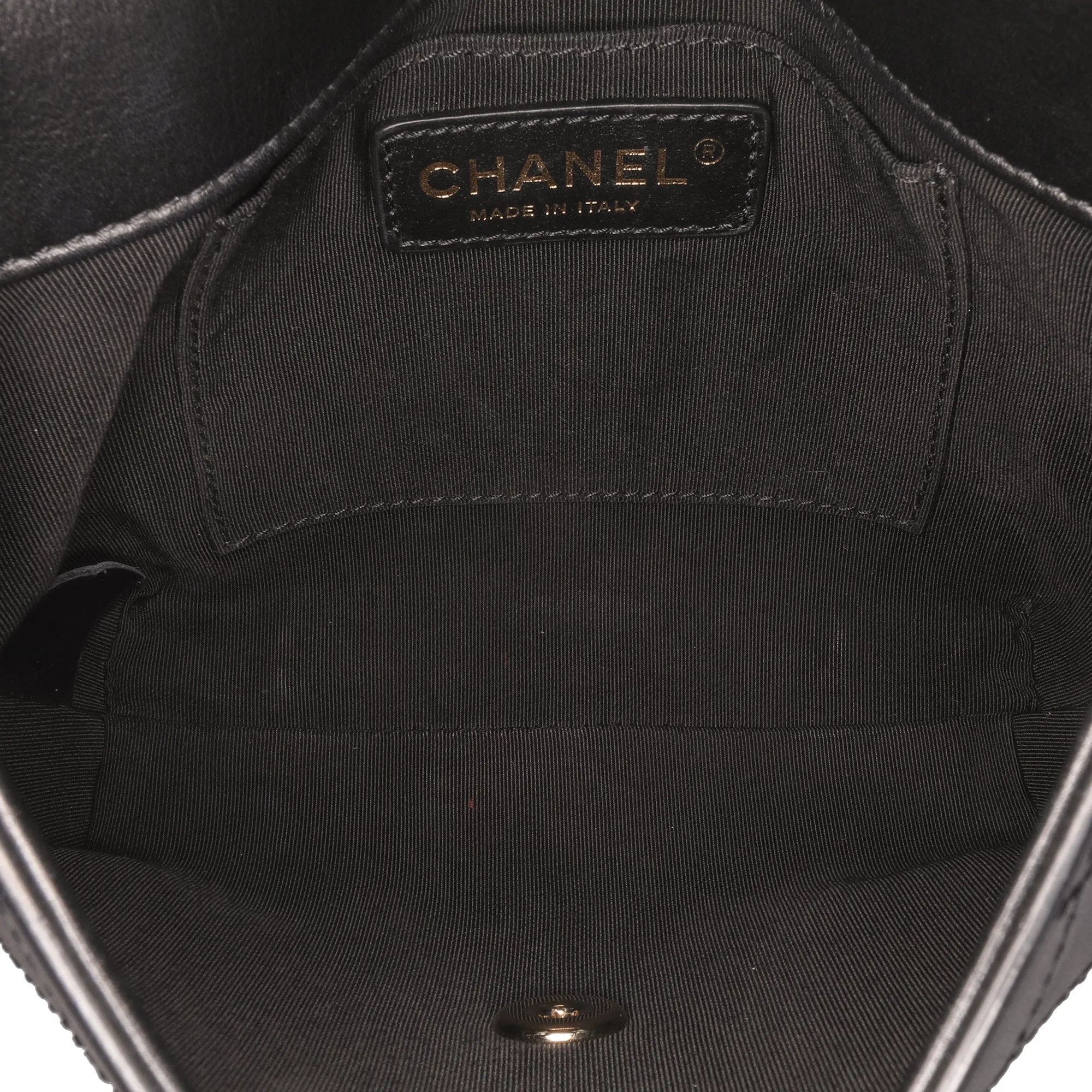 Small Stitched Calfskin Covered CC Flap