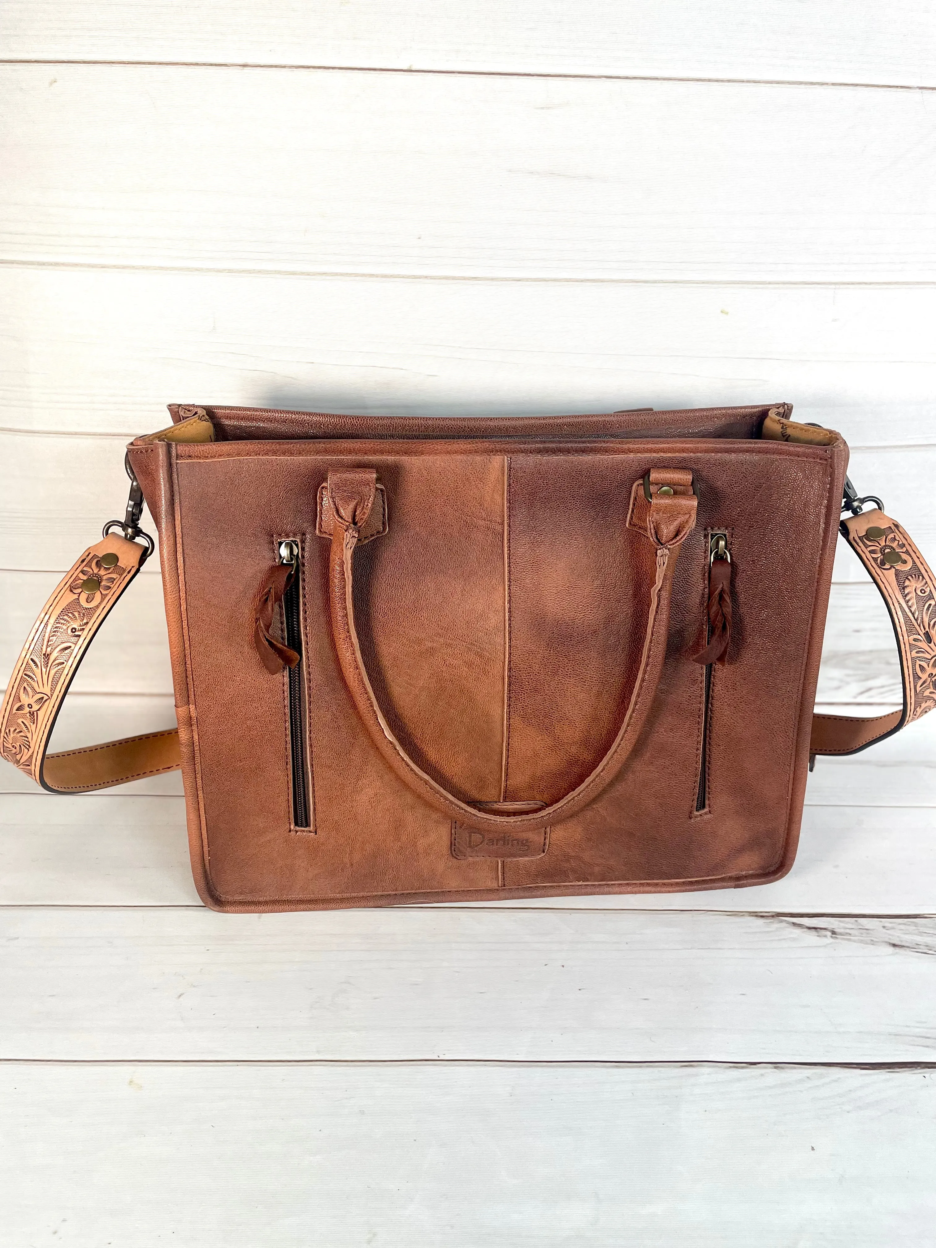 Southwest Prescott Cowhide Leather Tote