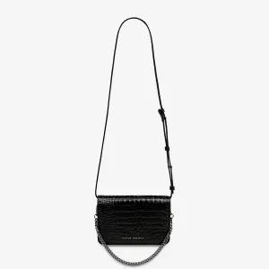 Status Anxiety She Burns Bag - Black Croc Emboss