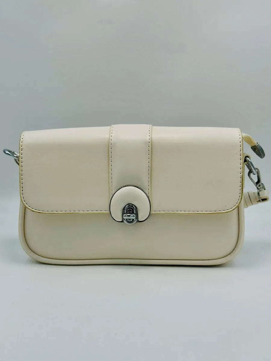 Stitch Detail Minimalist Square Bag - White - FD ⚡