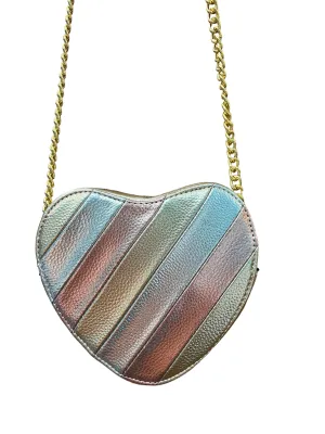 Striped Heart Crossbody