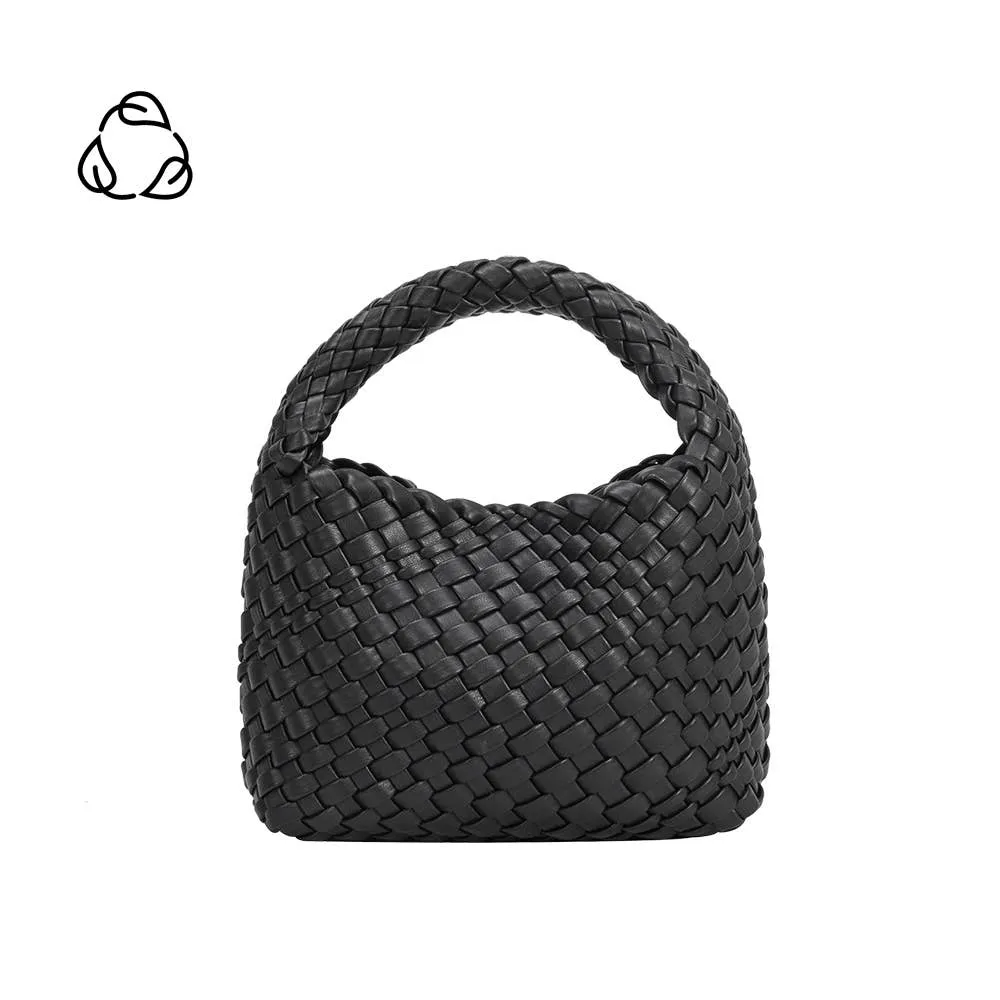 Sylvie Recycled Vegan Top Handle Bag in Black