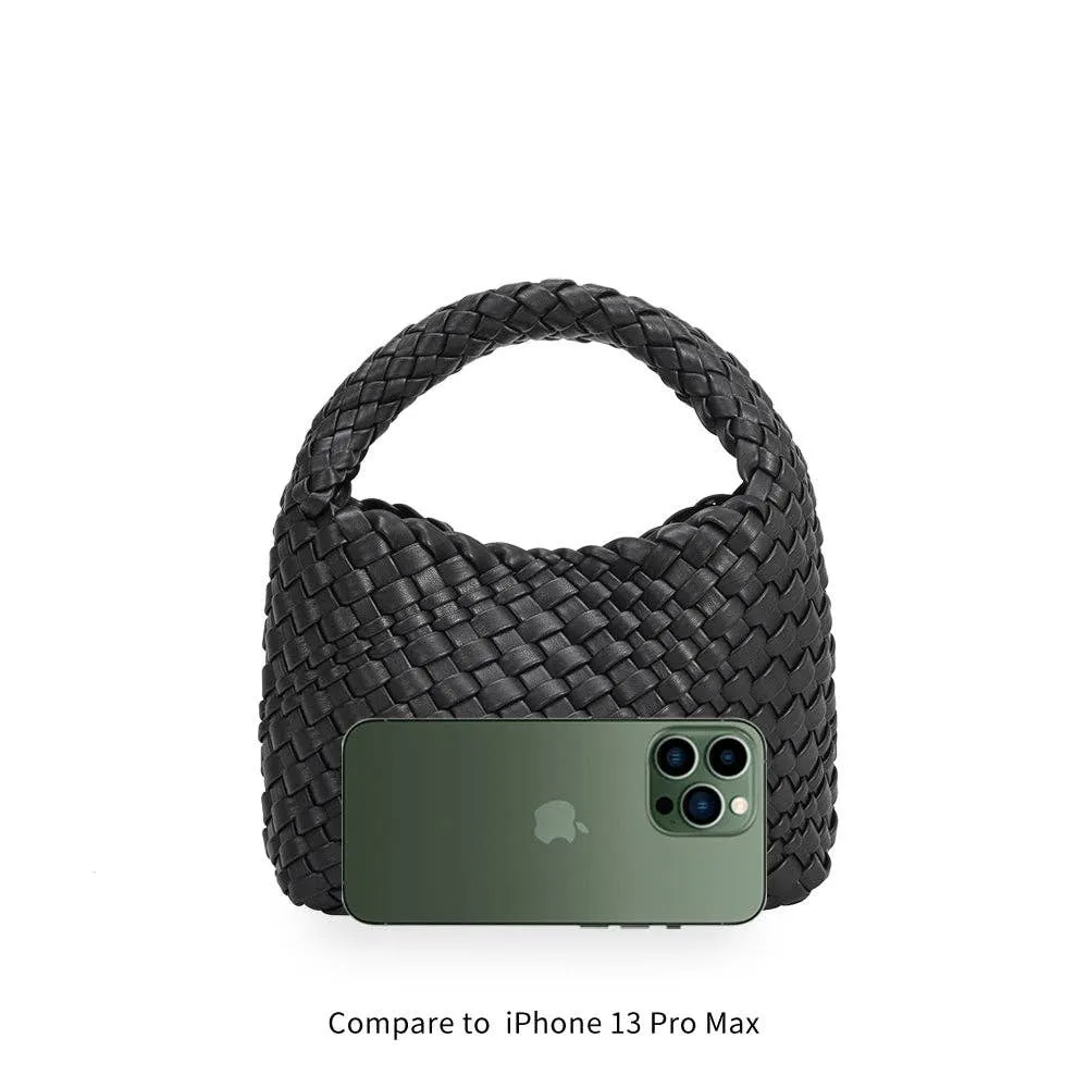 Sylvie Recycled Vegan Top Handle Bag in Black