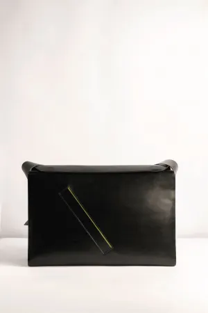 Tanned   I   Pocket Messenger H    Laptop Bag, Tote, Messenger, Crossbody  Black  TO/PMH-BLK  I Leather Bag