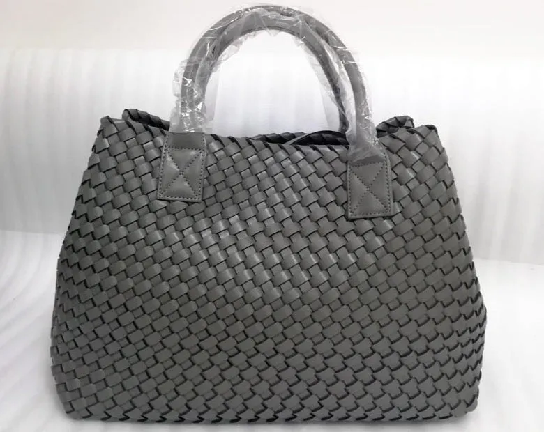 The Lucila Hand Woven Bag - Grey