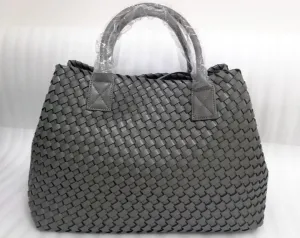 The Lucila Hand Woven Bag - Grey