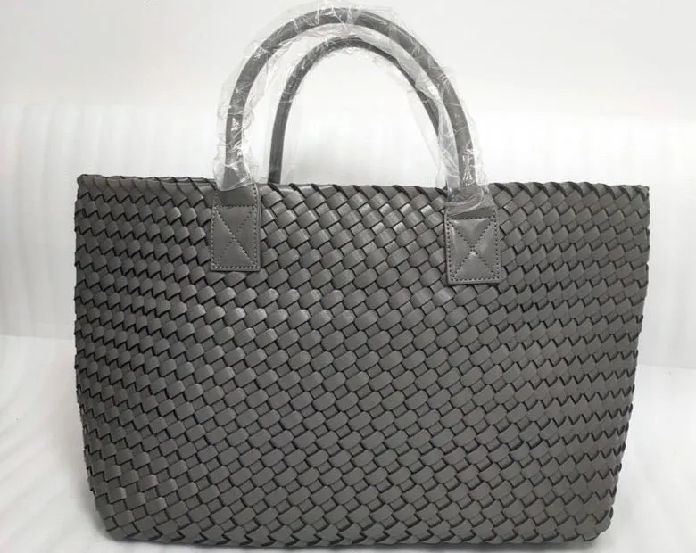 The Lucila Hand Woven Bag - Grey