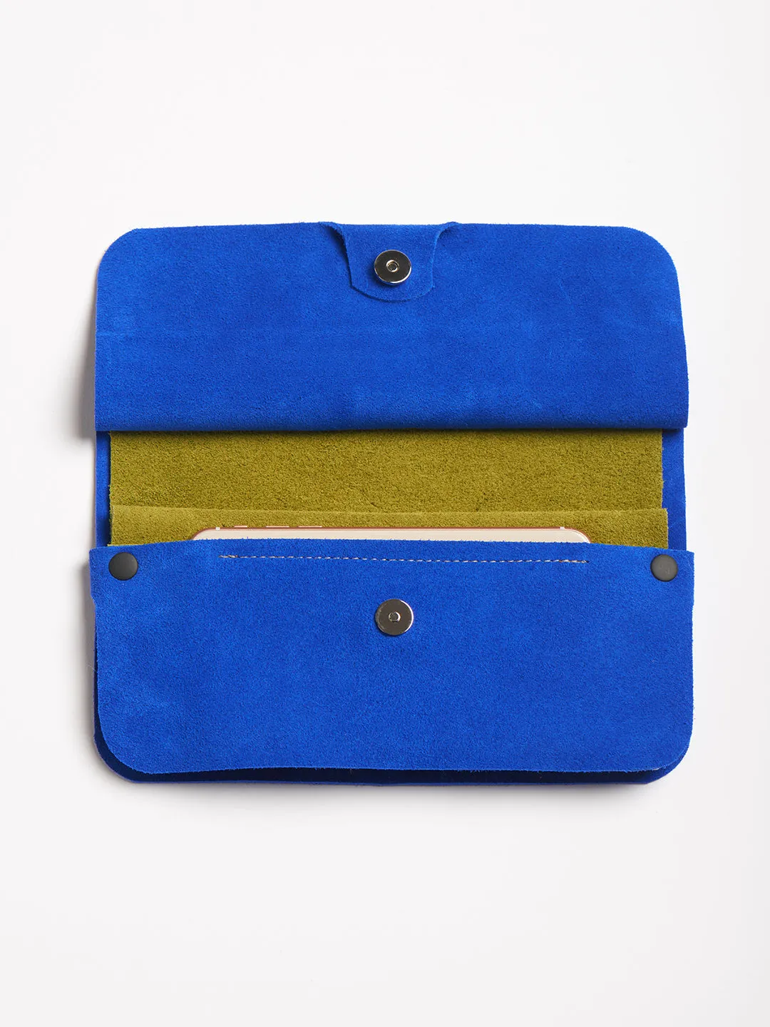 The Novella bag - Electric blue suede leather